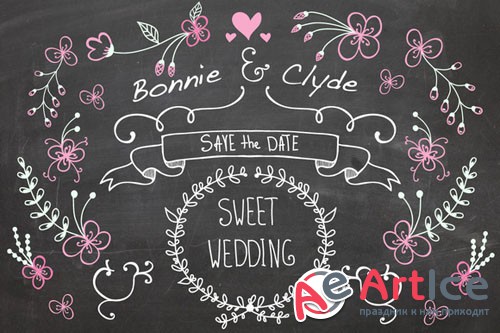 Wedding set - Creativemarket 79177