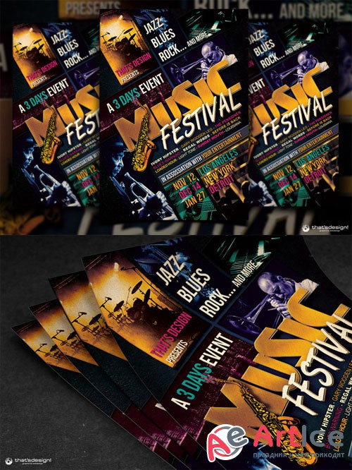 Music Festival Flyer Template V3 - CM 124482