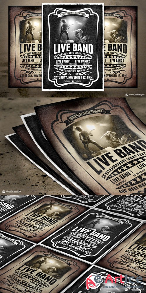 Live Concert Flyer Template V1 - CM 89898