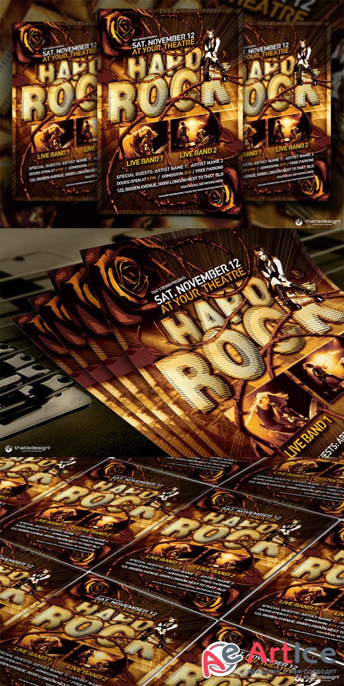 Hard Rock Flyer Template - CM 90048