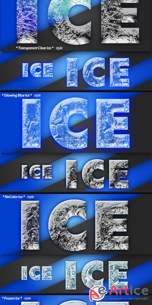 Realistic Ice Styles - CreativeMarket  4310