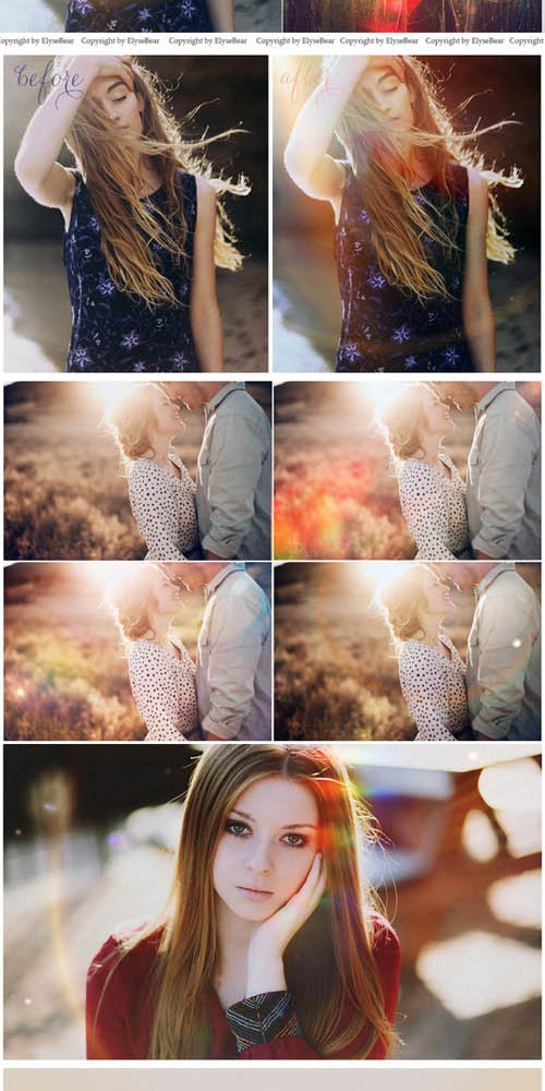 30 Lens Flare Overlays JPEG and PNG