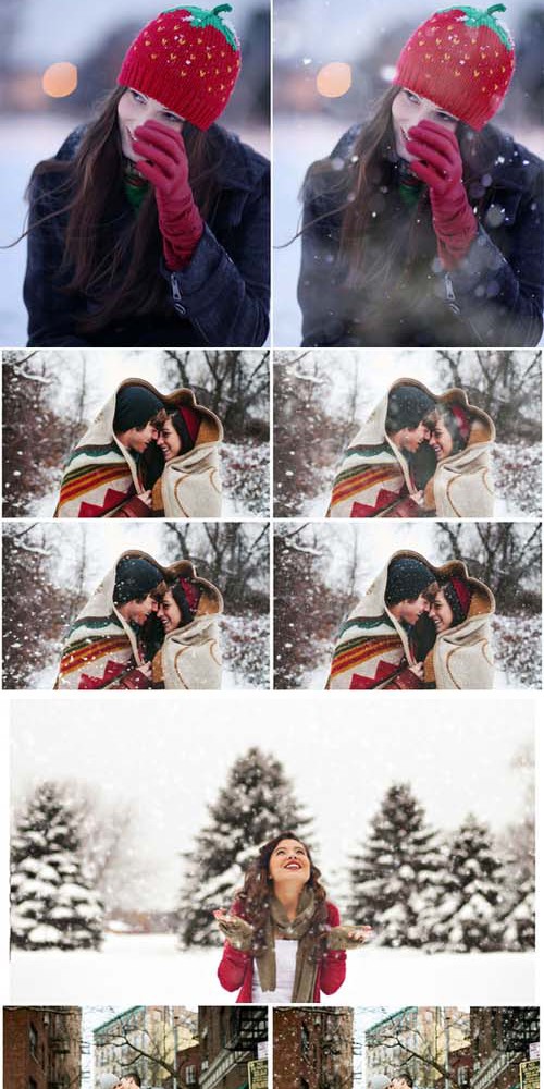 50 Snow Photo Overlays