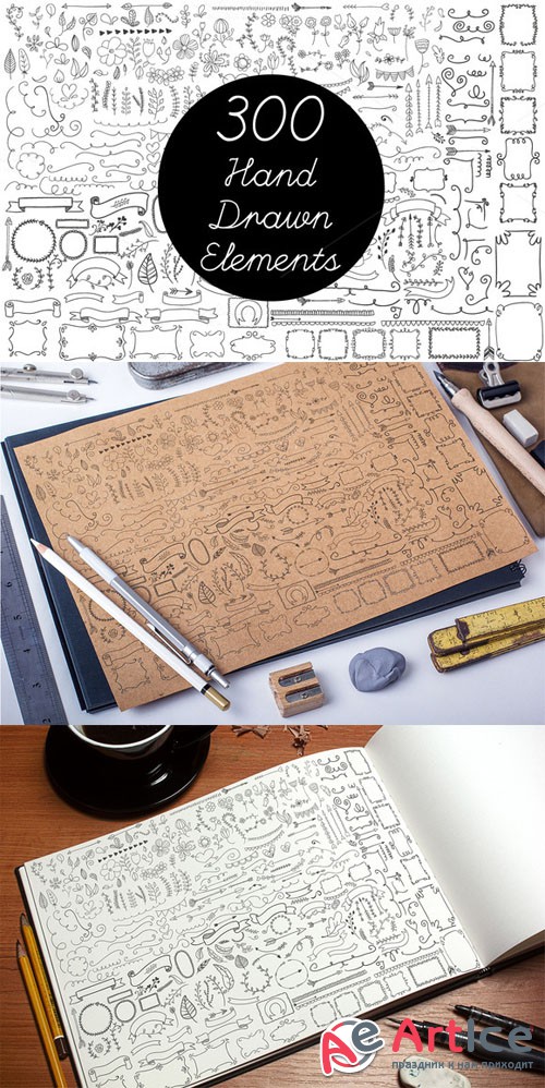 Vector Hand Drawn Elements Vol.2 - CM 128946