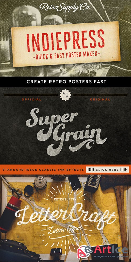 The Modern Vintage Print Pack - Creativemarket 94167