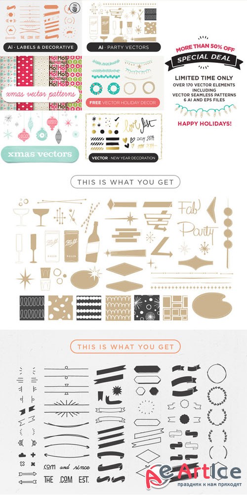 The Holiday Vector Collection - Creativemarket 135814