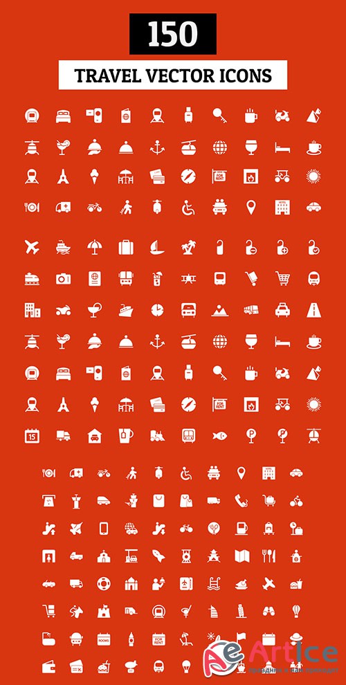 150 Travel Vector Icons