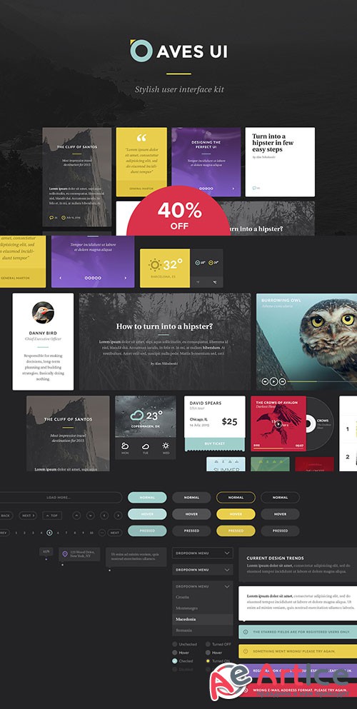 Aves UI Kit (40% Off)