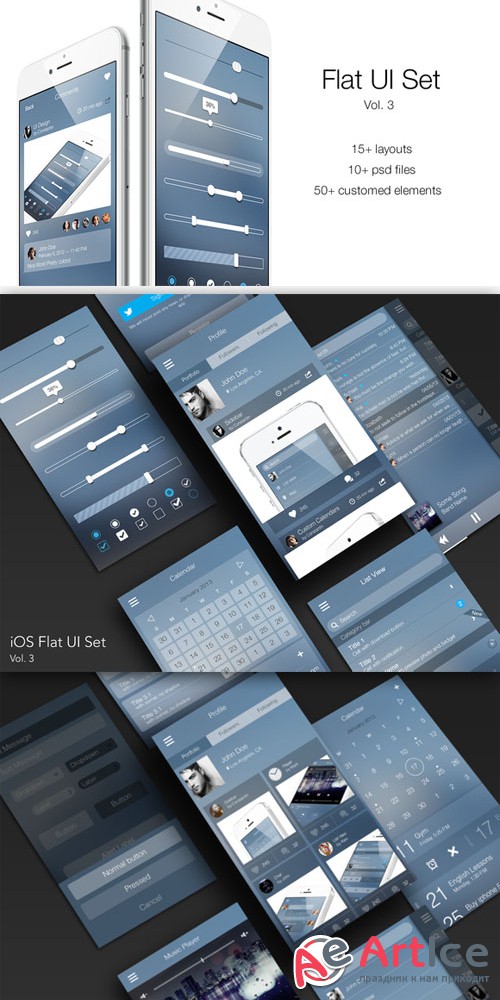 iOS Flat UI Set Vol. 3 - CM 87584