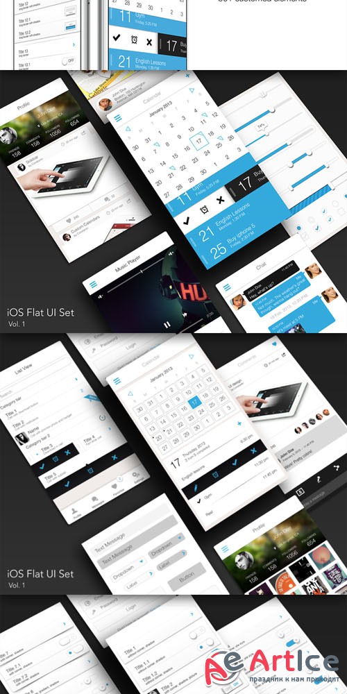 iOS Flat UI Set Vol. 1 - CM 87582