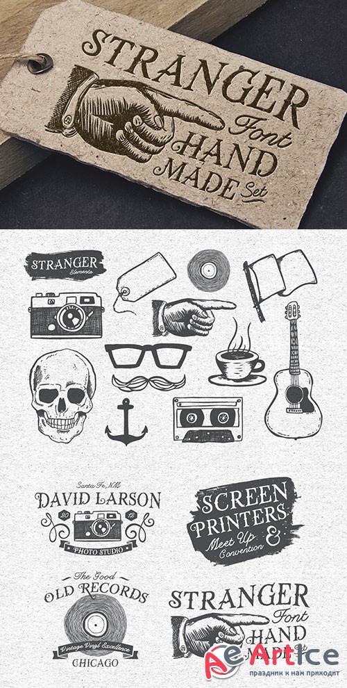 Stranger Font Pack & Vector Graphics