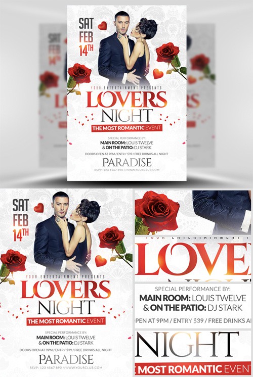 Lovers Night Flyer Template