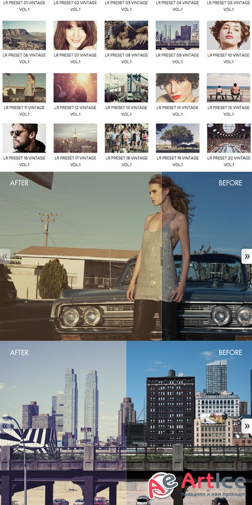 20 Vintage Lightroom Presets Vol.1 - CM 59428