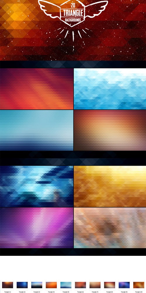 25 Triangle Backgrounds