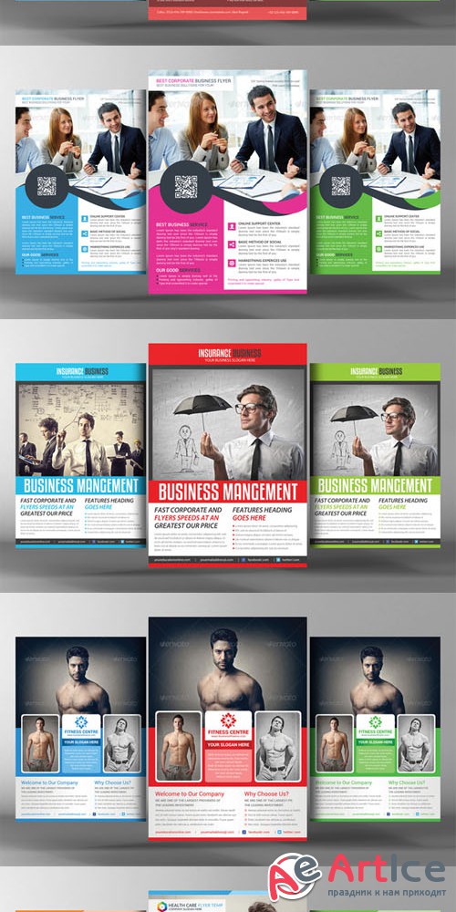 5 Corporate Business Flyers Bundle - CM 166750