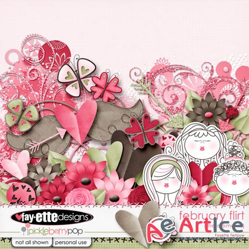 Scrap - February Flirt PNG and JPG