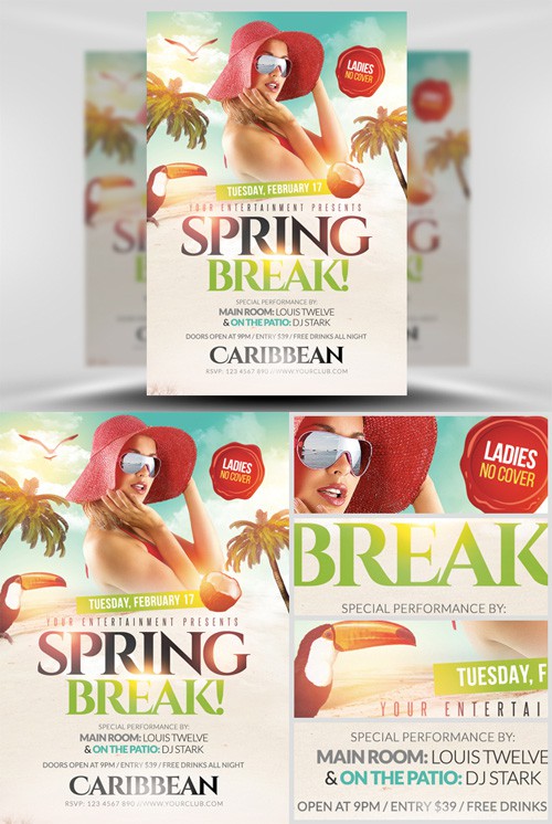 Spring Break Flyer Template