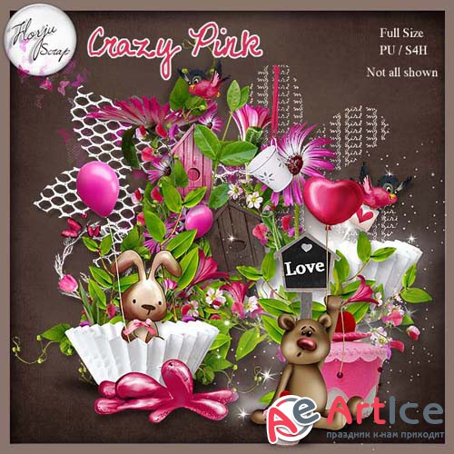 Scrap - Crazy Pink PNG and JPG