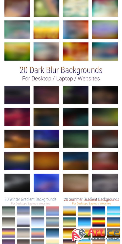 160 Blur & Gradient Backgrounds - CM 39480