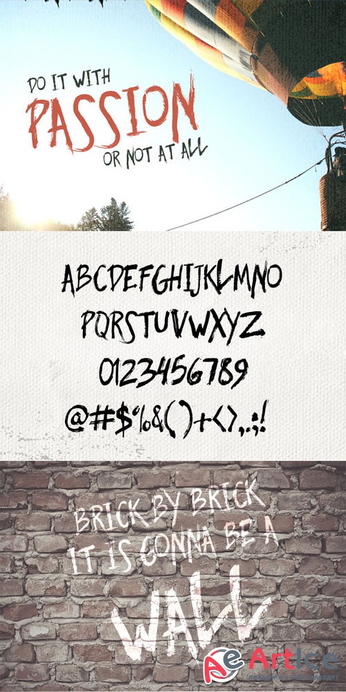 Akula- Dry Brush Font - CM 132051