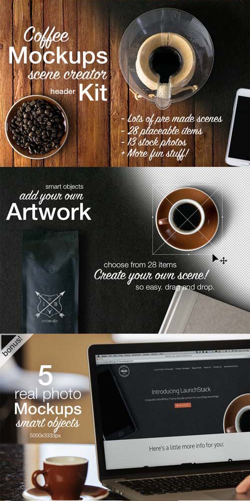 Coffee Mockups Scene Creator