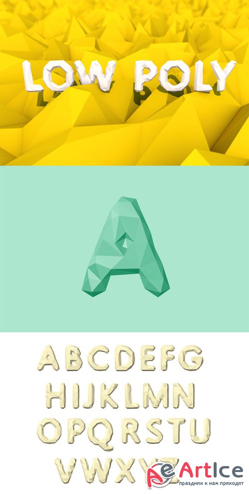 Vector Low Poly Alphabet - CM 30613