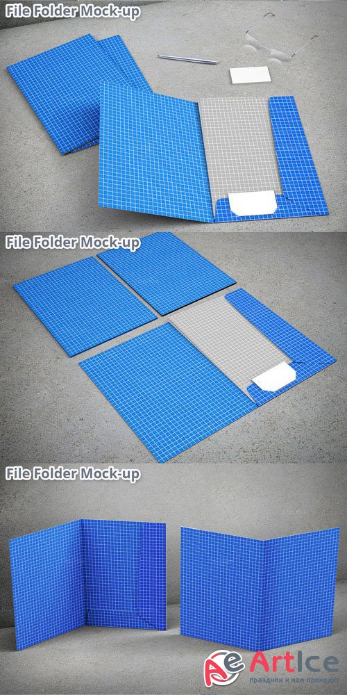 Stationery File Folder Mock-up - CM 79143