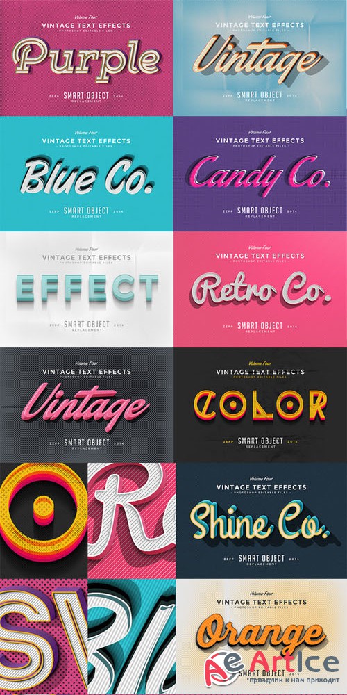 Vintage Text Effects Vol.4 - CM 73564