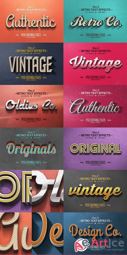 Vintage Text Effects Vol.2 - CM 65361