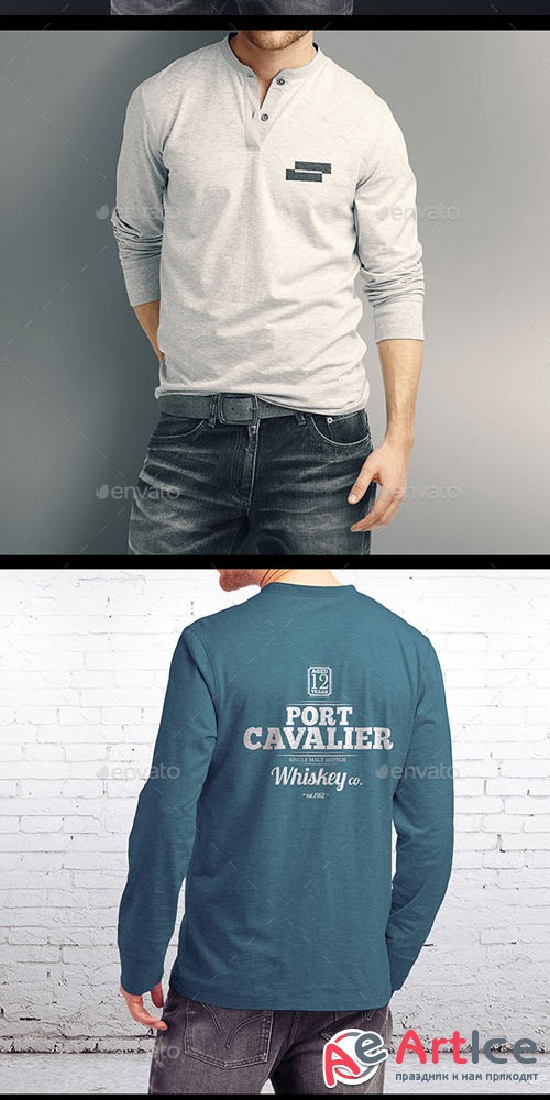 Man Longsleeve Shirt Mock-up - Graphicriver 9610861