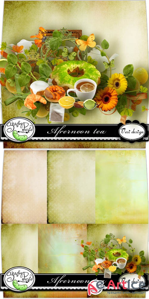 Scrap - Afternoon Tea JPG and PNG