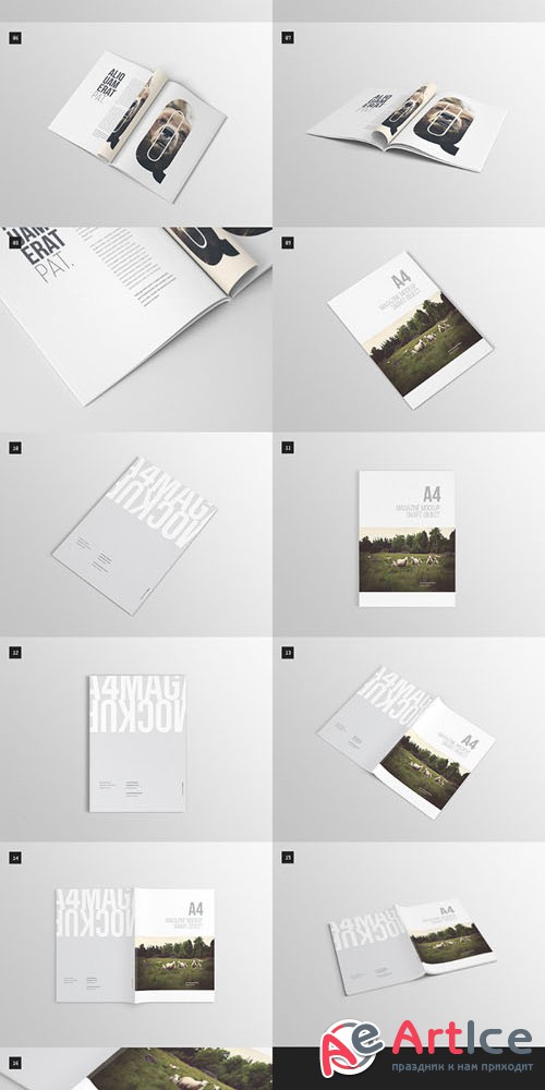 16 Quality A4 Magazine Mock-up Templates