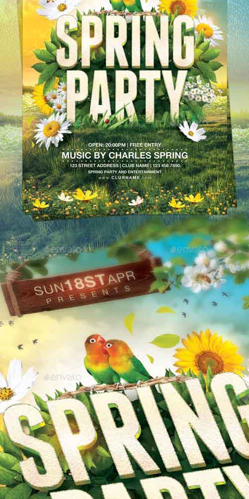 Spring Party Flyer Template