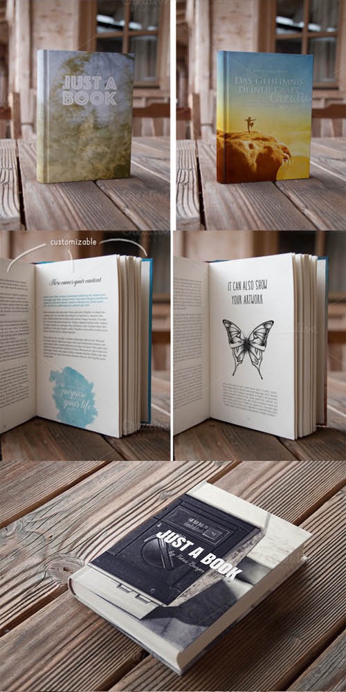 Authentic Book Mockups Vol 01