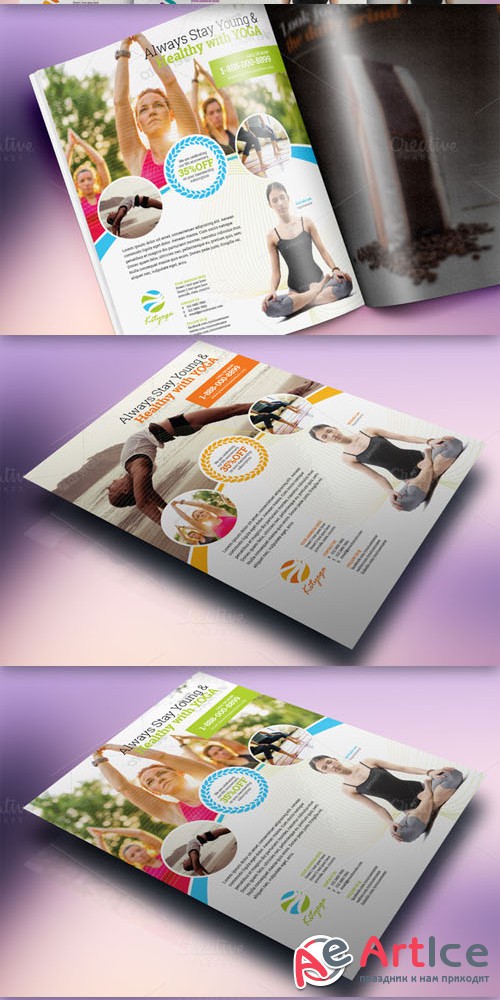 Yoga Flyer Vol.01 - Creativemarket 147970