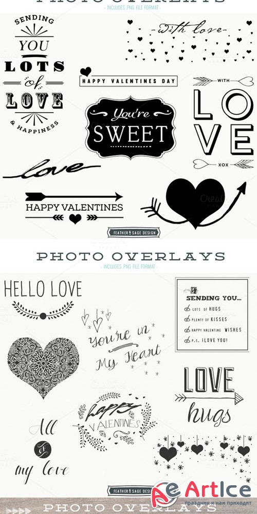 My Valentine Overlay Set - Creativemarket 144194