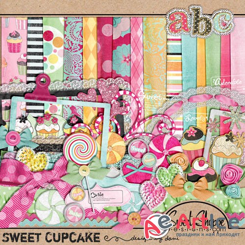 Scrap - Sweet Cupcake JPG and PNG