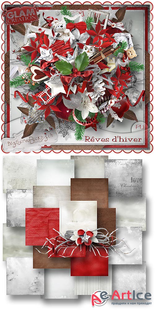 Scrap - Reves D'hiver JPG and PNG