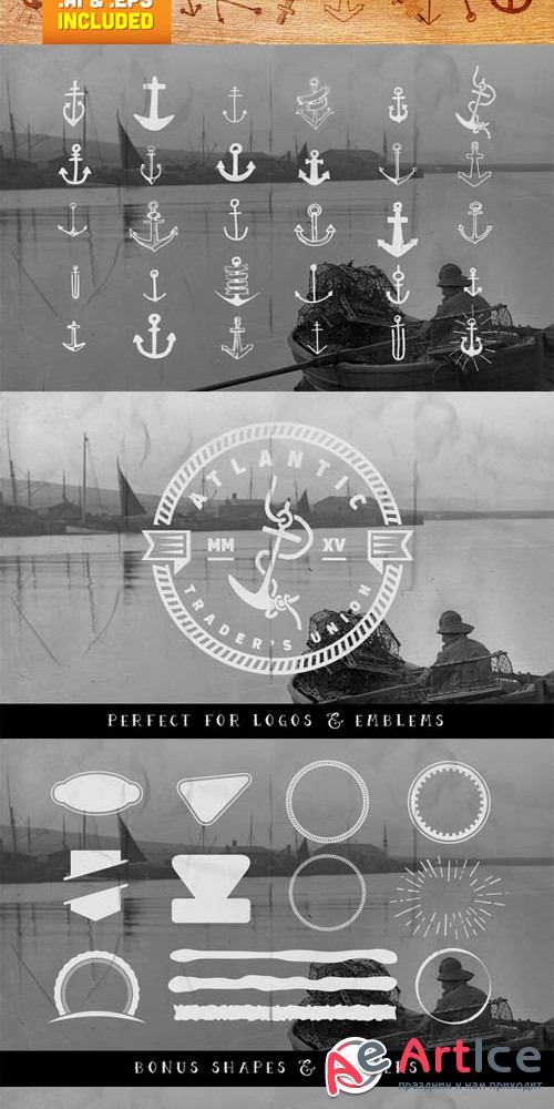 Hand Drawn: Anchor Pack - Creativemarket 198763