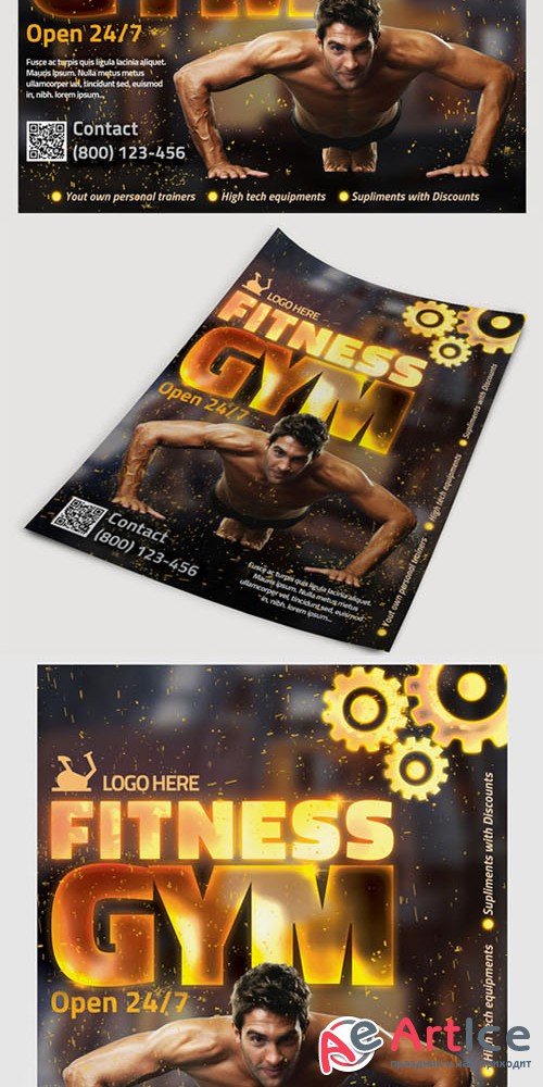 Gym Flyer Template - Creativemarket 203480