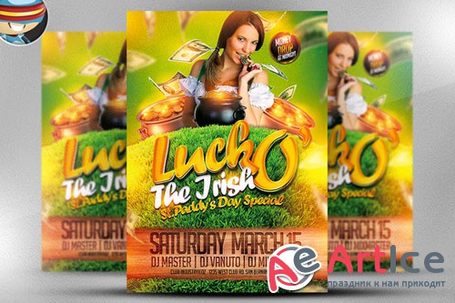 Luck O' The Irish Flyer Template - Creativemarket 21826