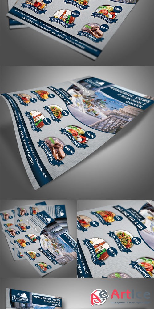 Restaurant Flyer Template - Creativemarket 203281