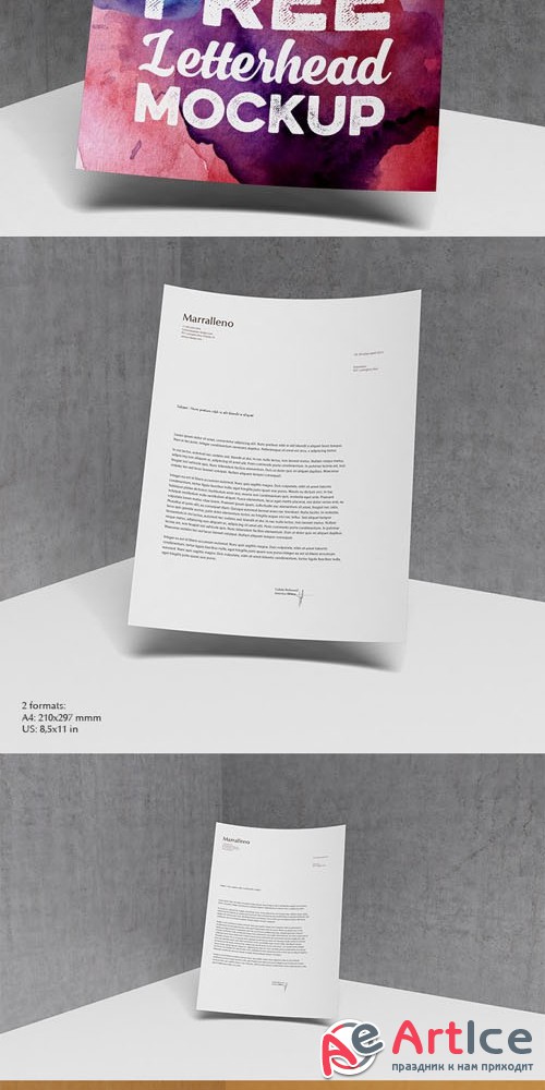 Letterhead Presentation Mock-up PSD Template