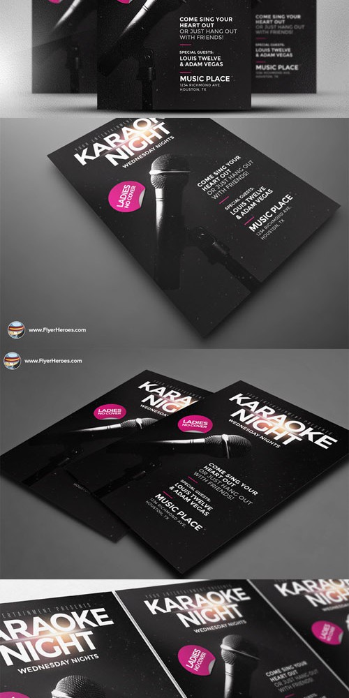 Karaoke Night Flyer Template PSD