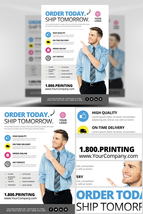 Printing Services Flyer Template 2