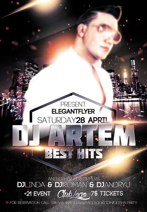 Flyer Template - DJ Artem FB Cover