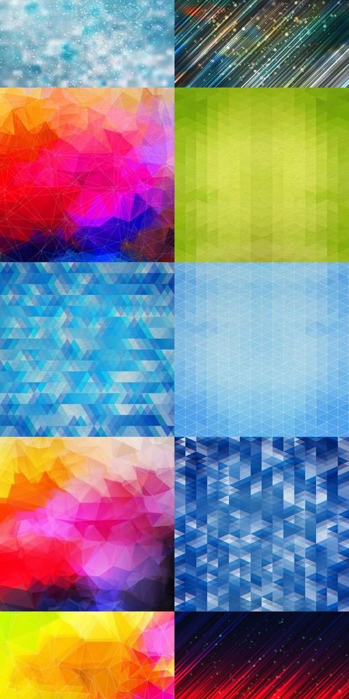 10 Abstract Backgrounds Vector Set