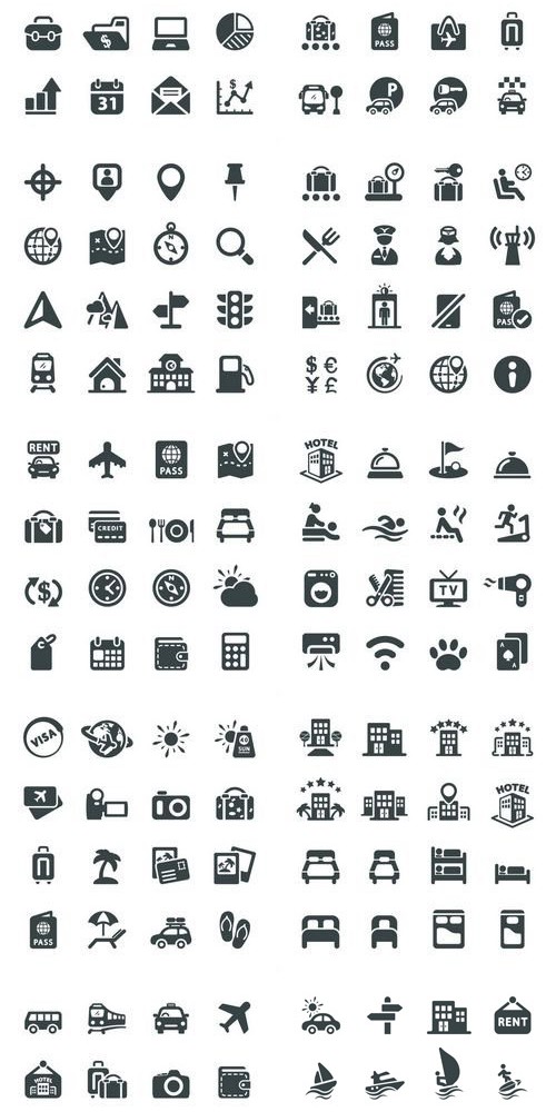 Travel and Airport Vector Icons