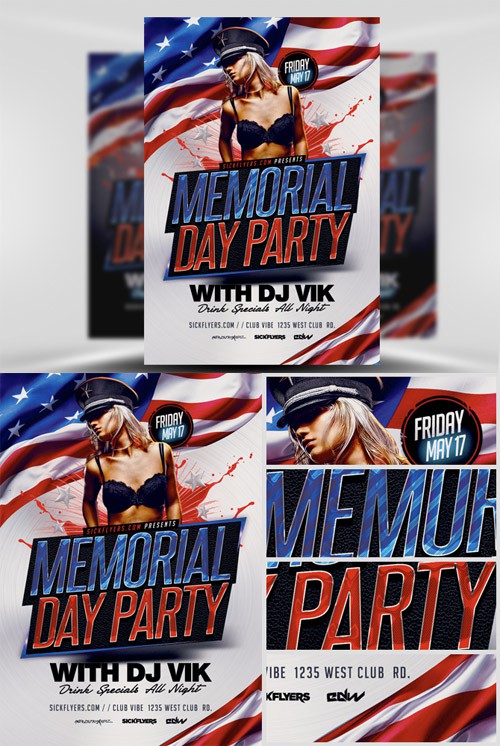 Memorial Day Weekend Flyer Template