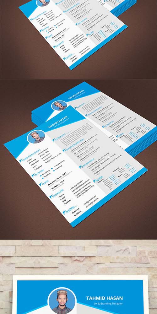 Personal Resume Template PSD